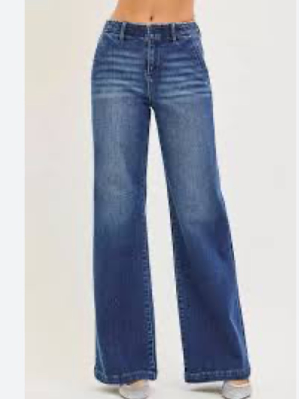 Risen jeans Women's Dark Blue Wide-Leg Denim Jeans